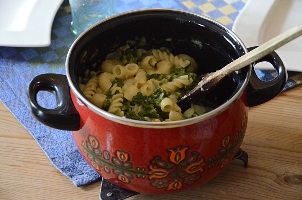 Säsongsmat - Krämig pasta med grönkål