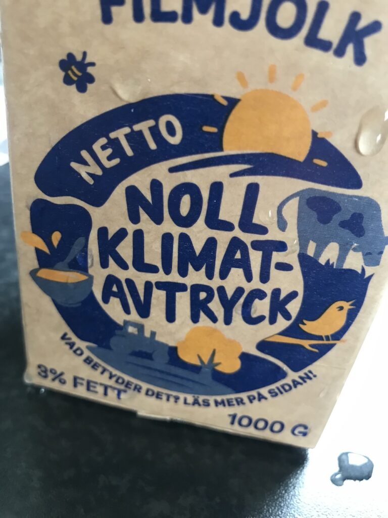 Netto noll leder vilse. Bild på filpaket. 